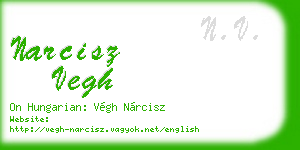 narcisz vegh business card